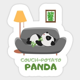 couch potato panda Sticker